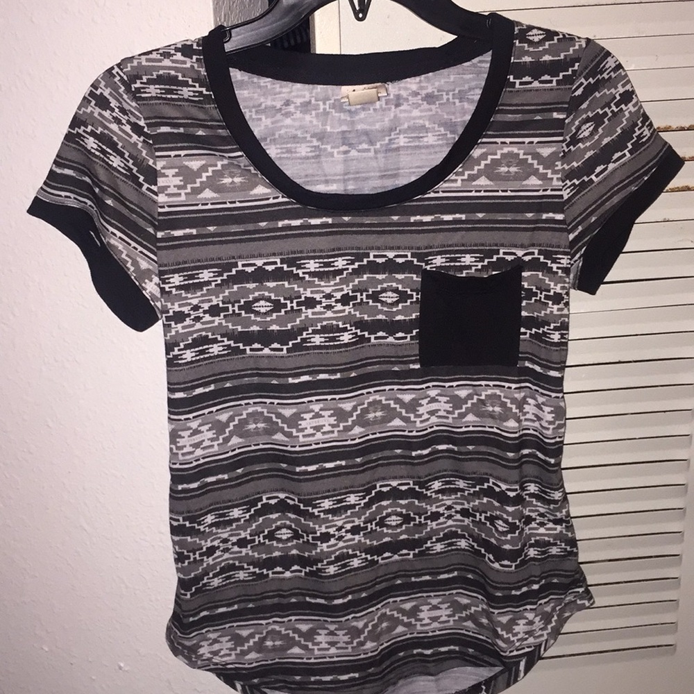 Self esteem shirt black white and gray